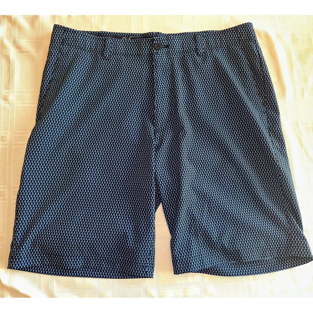 Jack Nicklaus Shorts Mens 36 Blue Geometric Sailboat Print Golf Performance Flat